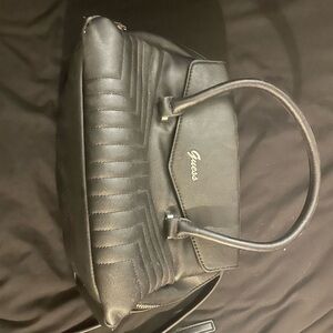 Black medium size four compartment guess purse
